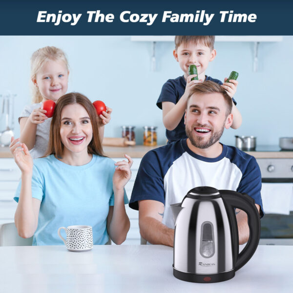 Electric Kettle Water Boiler, 1.8L Electric Tea Coffee Kettle Hot Water Boiler Auto Shut-Off & Boil Dry Protection - Image 7