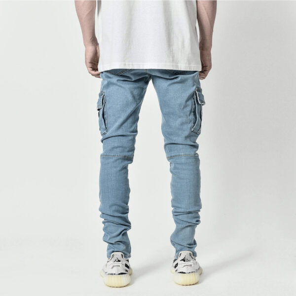 Fashionable And Simple Men's Multi-Pocket Tooling Jeans - Image 5