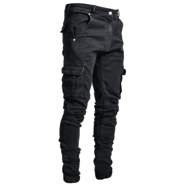 Fashionable And Simple Men's Multi-Pocket Tooling Jeans - Image 3