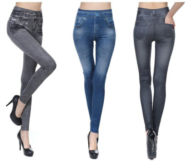 fashion women jean leggings - Image 2