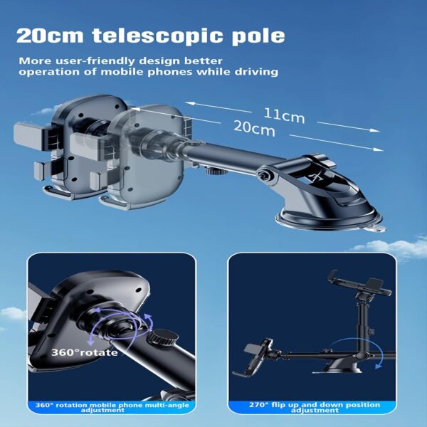 Universal Car Phone Holder 360 Windscreen Suction Mount GPS Stand Cradle UK NEW - Image 8