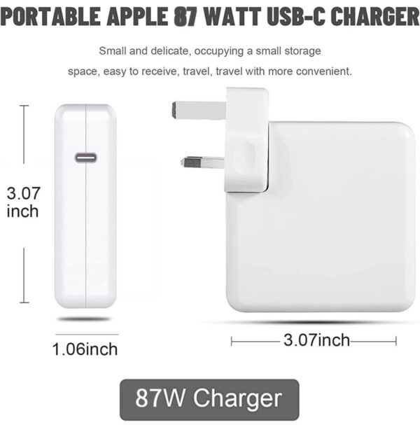 87W USB C Type C Fast Charger Power Adapter Compatible With Book Pro Uk Plug - Image 4