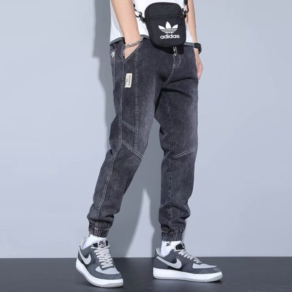 Men's Jeans Slim Fit Fashion Ankle-tied Harem Pants - Image 7