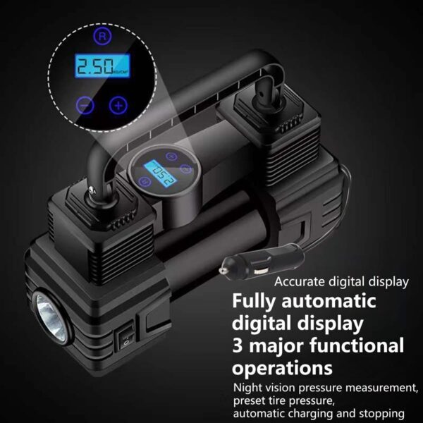 Air Compressor 12V Heavy Duty Portable Electric Car Tyre Inflator 150PSI UK - Image 8
