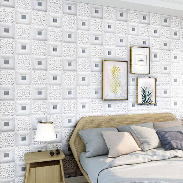 10Pcs 3D Tile Brick Wall Sticker Soft Self-adhesive Waterproof Foam Panel Decal - Image 7