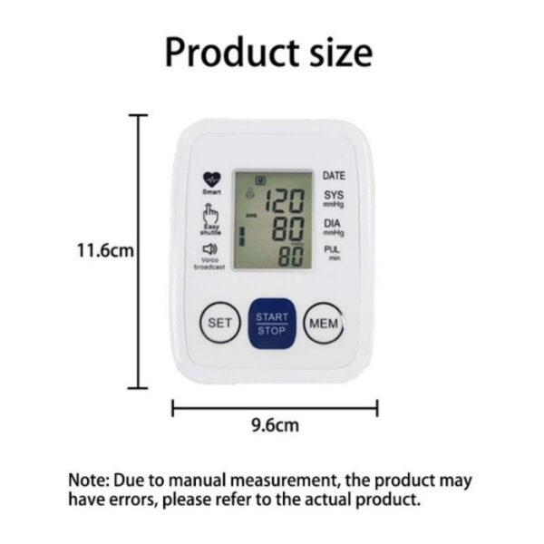 Multifunctional Advanced Upper Arm Blood Pressure Monitor With Adjustable Armband, Large Display And Dual 99 Reading Memory Function For Convenient Home Monitoring - Image 2