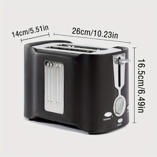 2 Slice Toaster, Quick & Even Results Every Time, Wide Slots Fit Any Size Bread Drop-Down Crumb Tray For Easy Clean Up, Stainless - Image 5