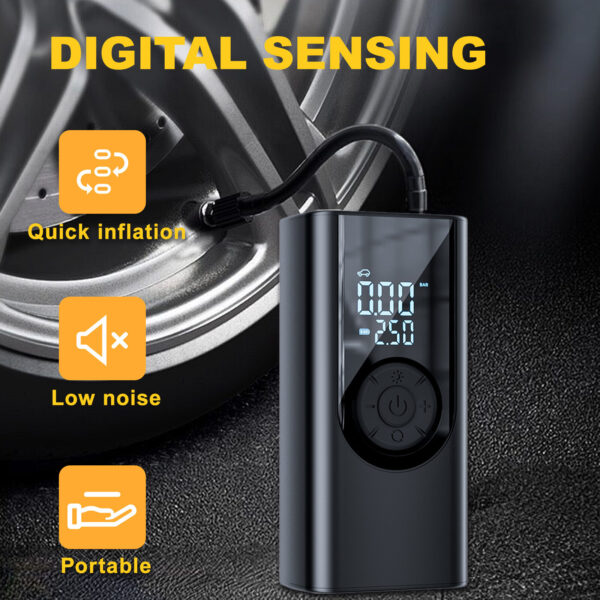Wireless Digital Tyre Inflator 150PSI Portable Air Compressor For Car Moto Bike - Image 7