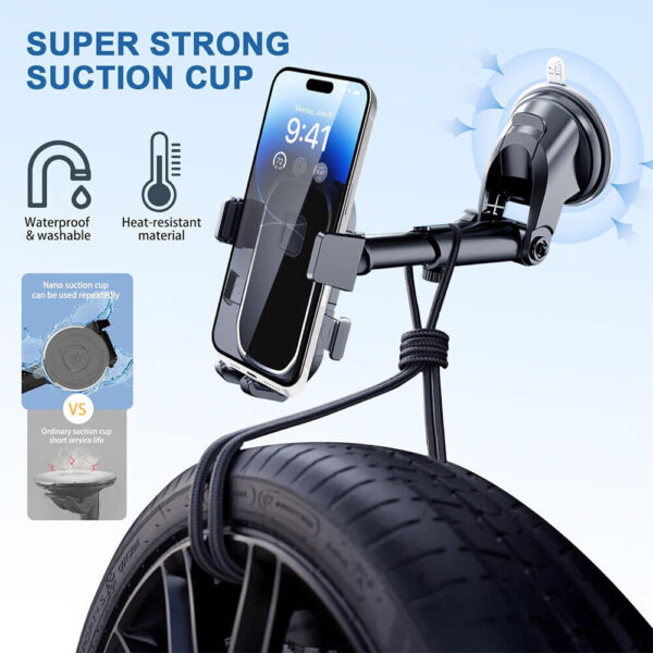 Universal Car Phone Holder 360 Windscreen Suction Mount GPS Stand Cradle UK NEW - Image 2