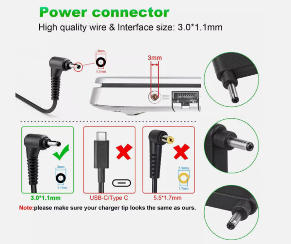 For Aspire 3 A315-58 A315-22 A315-34 N20C5 45W Laptop Power Adapter Charger - Image 9
