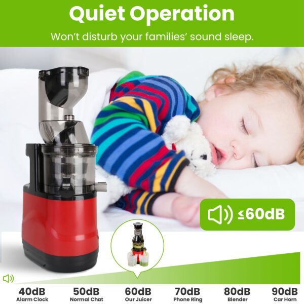 1Pc Cold Press Juicer Machine 300W Electric Slow Masticating Juicer For Whole Vegetable And Fruit With Reverse Function 2 Containers Cleaning Brush Clear Marks Easy Cleaning Fedex Shipping - Image 3