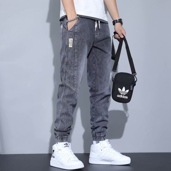 Men's Jeans Slim Fit Fashion Ankle-tied Harem Pants - Image 6