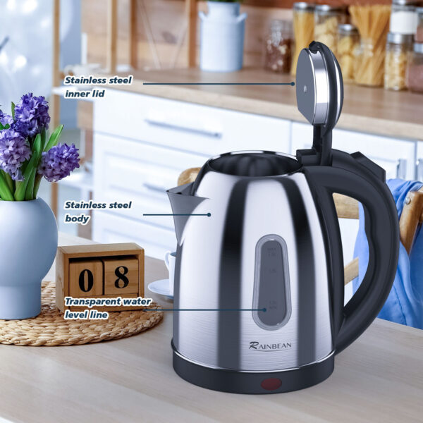Electric Kettle Water Boiler, 1.8L Electric Tea Coffee Kettle Hot Water Boiler Auto Shut-Off & Boil Dry Protection - Image 5