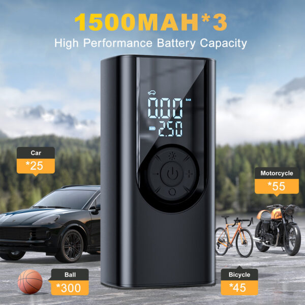 Wireless Digital Tyre Inflator 150PSI Portable Air Compressor For Car Moto Bike - Image 9