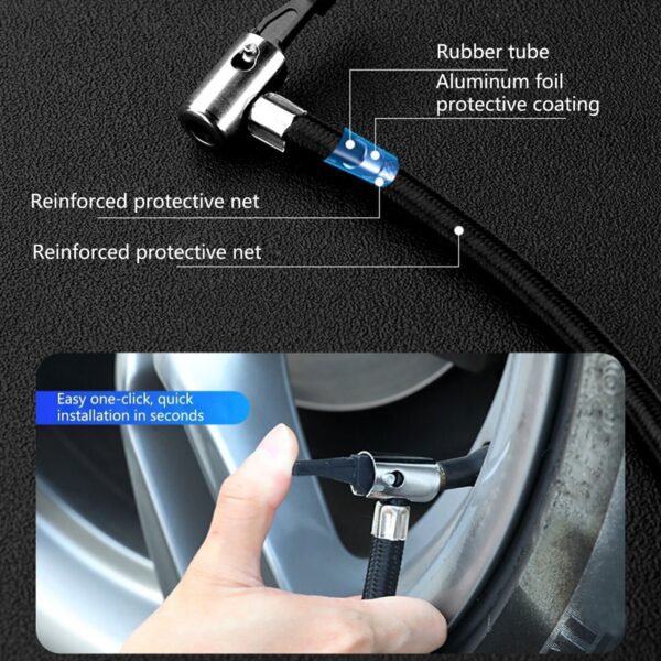 Air Compressor 12V Heavy Duty Portable Electric Car Tyre Inflator 150PSI UK - Image 5