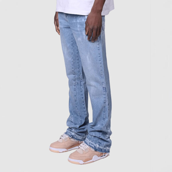 Men's Fashion Stretch Embroidery Straight-leg Denim Straight-leg Pants - Image 2
