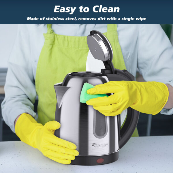 Electric Kettle Water Boiler, 1.8L Electric Tea Coffee Kettle Hot Water Boiler Auto Shut-Off & Boil Dry Protection - Image 2