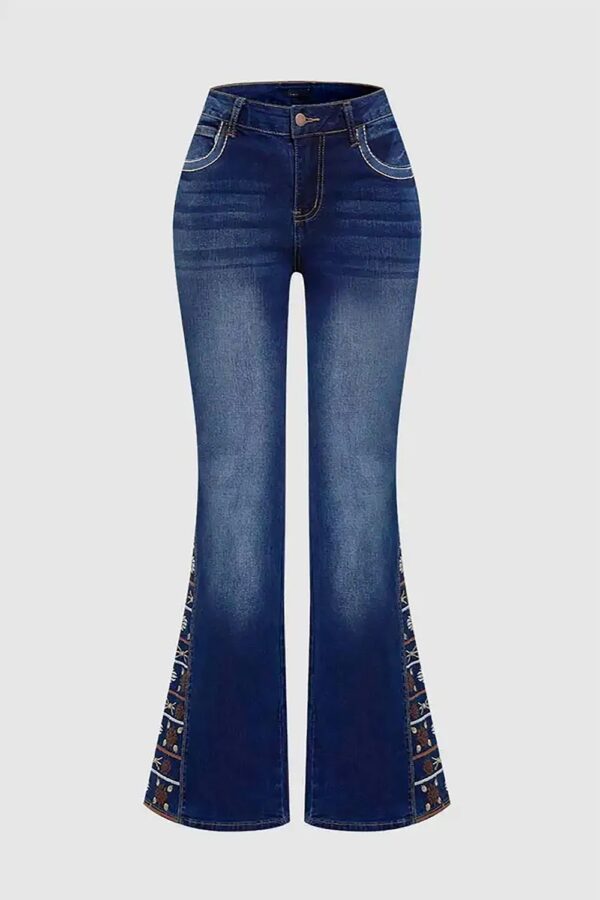 Women's High-Waist Heavily Ripped Jeans, Wide-Leg Full-Length Jeans With A Destroyed Streetwear Finish, Light-Wash Denim For All Seasons Forbidden Platform - Temu - Image 5