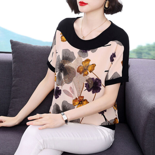 Women's Short-sleeved T-shirt Loose Slimming Top - Image 3