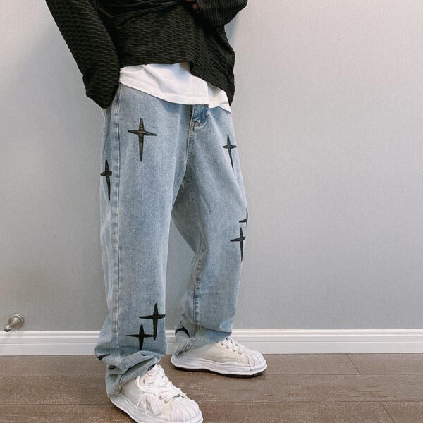 Spring And Autumn Fashion Casual Men's Nine Point Jeans - Image 5