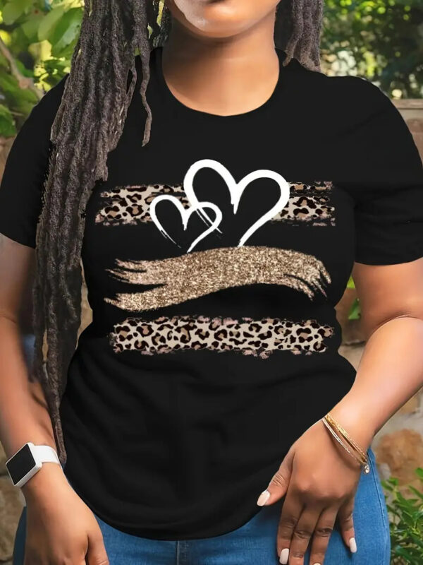 European And American Valentine's Day Love Round Neck Women's Top - Image 10