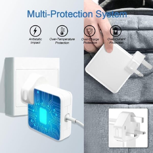 Power Cable Adapter Charger For MacBook Air 11-13-60W, MagSafe 2, T-Tip - Image 4
