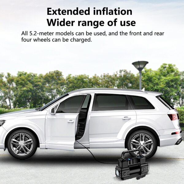 Air Compressor 12V Heavy Duty Portable Electric Car Tyre Inflator 150PSI UK - Image 7