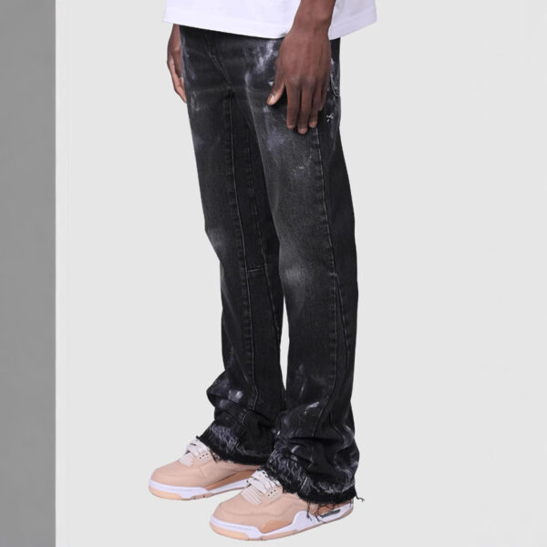 Men's Fashion Stretch Embroidery Straight-leg Denim Straight-leg Pants - Image 3
