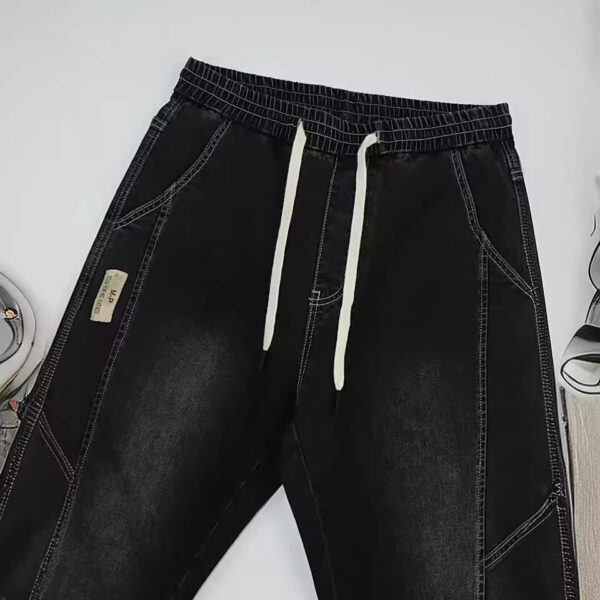 Men's Jeans Slim Fit Fashion Ankle-tied Harem Pants - Image 8